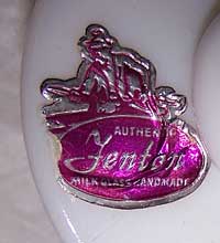 Fenton Milk Glass Label