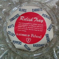 Federal #2875 Relish Tray w/ Label