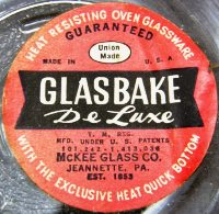 McKee Glasbake De Luxe Label