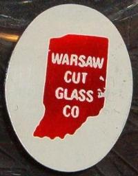 Warsaw Cut Glass Label
