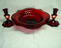 Beaumont # 115 Console Bowl & Candlesticks