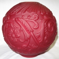 Consolidated Ruby Satin Osage Globe