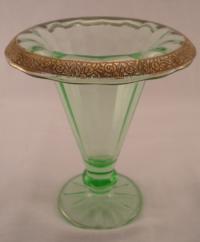 Dunbar Trumpet Vase w/ Rambler Rose Etch