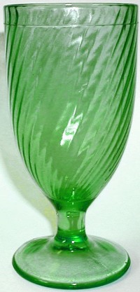 Federal Twisted Optic Footed Tumbler