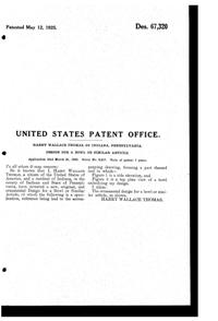 Diamond Candlestick Bowl Design Patent D 67320-2