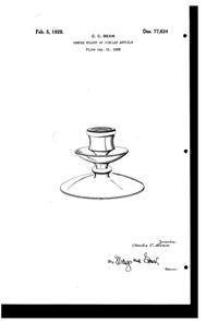 Potomac Candlestick Design Patent D 77634-1