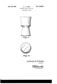West Virginia Glass Specialty Tumbler Design Patent D138634-1