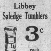 Libbey Safedge Tumbler Advertisement