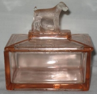 Greensburg #   1 Cigarette Box w/ Terrier Finial