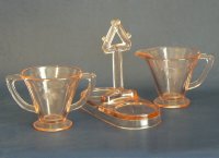 Greensburg # 205 Tray w/ Unknown Cream & Sugar