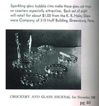 K. R. Haley Glassware Ad