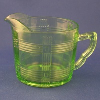 Hazel-Atlas #9855 Criss-Cross Creamer & #9778 Covered Butter