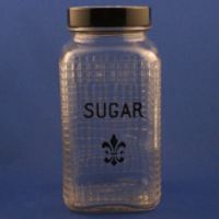 Hazel-Atlas Fleur-de-Lys Sugar Canister