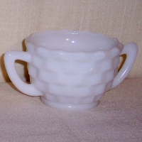 Hazel-Atlas Early American Opaque Cream & Sugar