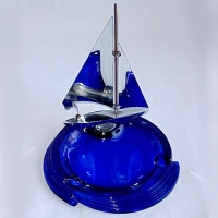 Hazel-Atlas Sailboat Ashtray Souvenir