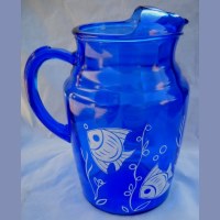 Hazel-Atlas Sportsman "Fish" Pitcher