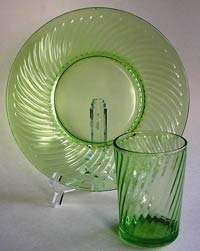 Hazel-Atlas Spiral Plate and Tumbler