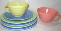 Hazel-Atlas Moderntone Platonite Cups and Plates
