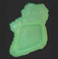 Houze Jade Green Ashtray Shaped Like Ireland