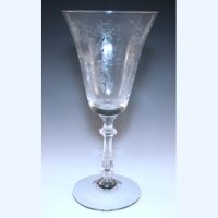 Huntington Ding Goblet w/ Lotus #1041 Vesta Etch