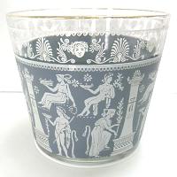 Jeannette Corinthian Blue Ice Bucket & Tumbler