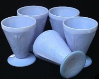 Jeannette Cherry Blossom Delphite Tumblers