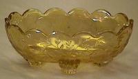 Jeannette Floragold Oval Bowl