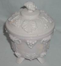 Jeannette #3525 Shell Pink Grape Candy Jar