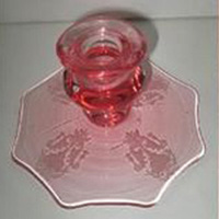 Lancaster Candlestick w/ Monongah Etch