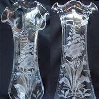 Libbey #1179 Vase w/ #0538 Engraving