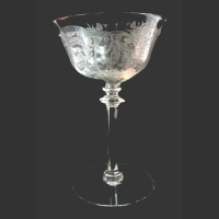 Maryland Glass Co. Stem w/ Diana & Cherub Etch