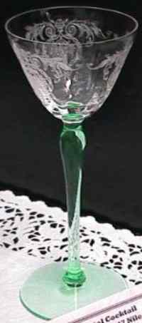 Maryland Glass Co. Bi-Color Stem w/ Maryland's Basket Etch
