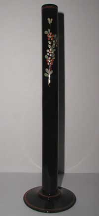 Maryland Glass Co. Bud Vase with Enamel Decoration