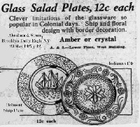 Belmont Ship Salad Plate Advertisement