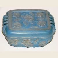 Phoenix #266 Sculptured Crystal Phlox Cigarette Box