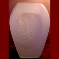 Phoenix #279 Sculptured Crystal Madonna Vase