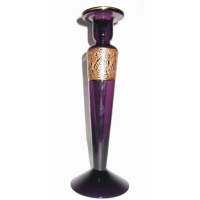Seneca Candlestick / Bud Vase w/ Unknown Gold Decoration