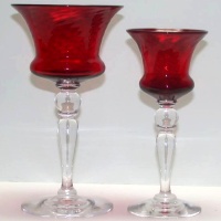 Steuben #6522 Swirled Optic Stems