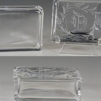 Steuben Monogrammed Cigarette Box