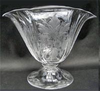 Steuben #7307 Vase w/ Floral Cutting