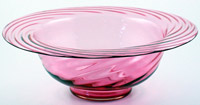 Steuben Spiral Optic Console Bowl