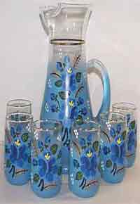 West Virginia Glass Specialty Beverage Set