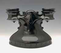L.E. Smith #  600 Two-Light Candlestick - Black