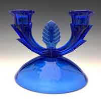 L.E. Smith #  982 "Arrowhead" Two-Light Candlestick