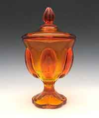 L. E. Smith # 3704 Simplicity "Six Petal" Covered Candy Jar