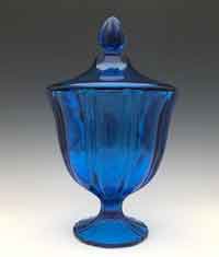 L. E. Smith # 4805 Large Ribbed Candy Jar