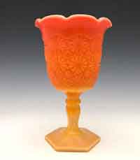 L. E. Smith # 4651 Daisy and Button Crimped Compote