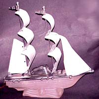 L. E. Smith Sailing Ship TV Lamp