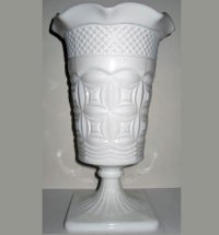 L. E. Smith # 3000 Crimped Bristol Flip Vase