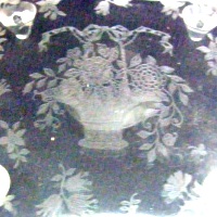 Cambridge Unknown Etch Number on Unknown Footed Plate